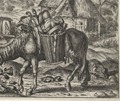 Lezzet yüklü eşek masalı by Egidius  Sadeler (II)