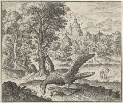 akbaba ve bülbül masalı by Egidius  Sadeler (II)