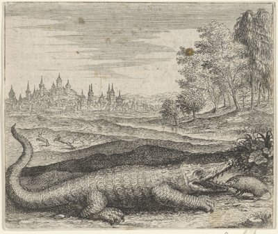 Timsah ve Firavun Faresi Masalı by Egidius  Sadeler (II)