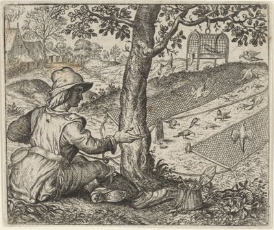 kuş gözlemcisinin masalı by Egidius  Sadeler (II)