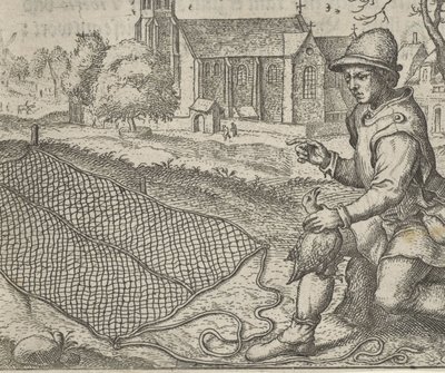 Birdcatcher ve Keklik Masalı by Egidius  Sadeler (II)