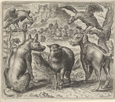 Kurt Masalı ve Koyunlara Karşı Yargılanması by Egidius  Sadeler (II)