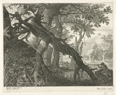 Orman Manzarasında Tavşan Avı Altı Manzara (dizi başlığı) by Egidius  Sadeler (II)