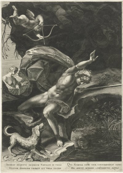 kuyudaki nergis Herkül ve Cerberus by Egidius  Sadeler (II)