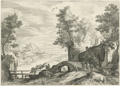 nehir manzarası by Egidius  Sadeler (II)