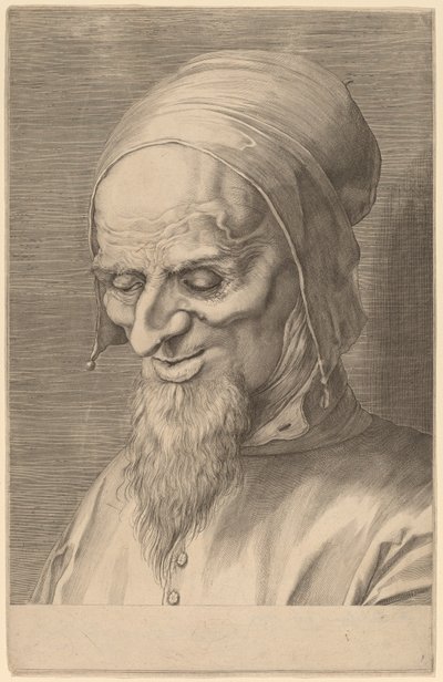Sakallı ve Şapkalı Bir Havarinin Başı by Aegidius Sadeler II