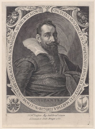 Vincenz Muschinger, İmparator Rudolph II Konseyi, 1611., 1611. by Aegidius Sadeler II