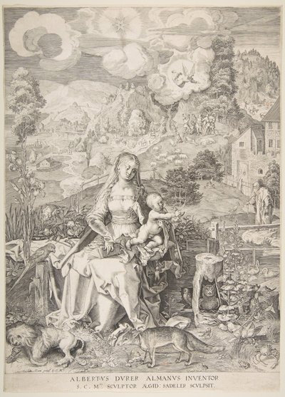 Bir Manzaradaki Bakire ve Çocuk, yaklaşık. 1597. by Aegidius Sadeler II