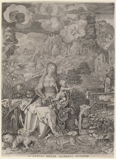 Bir Manzarada Bakire ve Çocuk by Aegidius Sadeler II after Albrecht Dürer