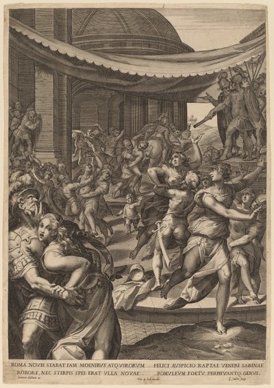 Sabinlerin Tecavüzü by Aegidius Sadeler II after Denys Calvaert
