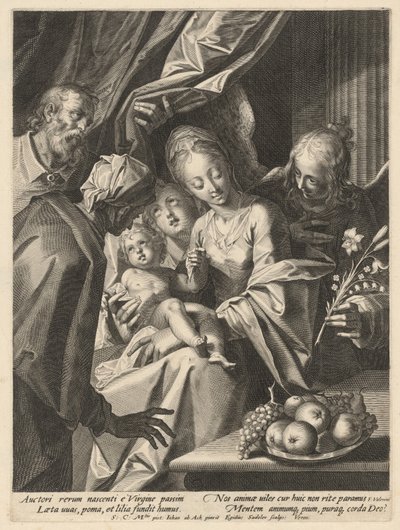 Aziz Anne ve İki Melek ile Kutsal Aile by Aegidius Sadeler II, after Hans von Aachen