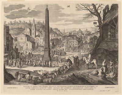 Ocak ve Şubat by Aegidius Sadeler II after Paul Bril