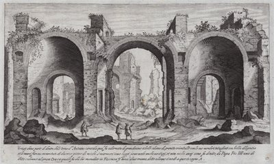 Caracalla Hamamları, Roma (gravür) by Aegidius Sadeler or Saedeler