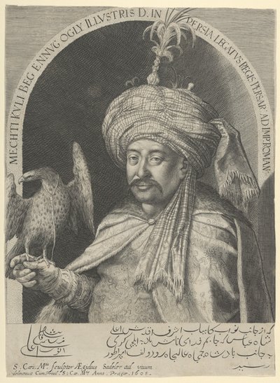 Mechti Kuli Beg, Pers Büyükelçisi Prag, 1605 by Aegidius Sadeler or Saedeler