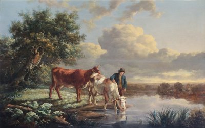 Nehir Kenarında İçen Sığır by Aelbert Cuyp