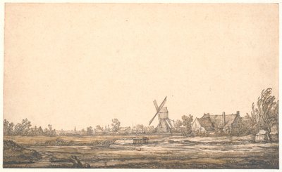 Bir değirmen ile manzara by Aelbert Cuyp
