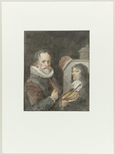 Jacob Willemsz iken Michiel van Mierevelt'in portresi. Delff boyaları by Aert Schouman