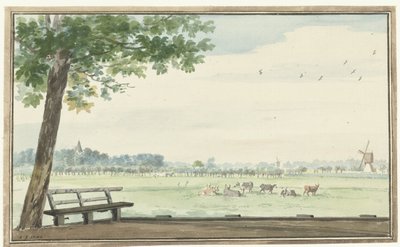 Meerdervoort yakınlarındaki Zwijndrechtse Waard'daki Hamlet, De Lindt by Aert Schouman