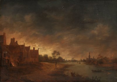 Ay Işığında Nehir Manzarası by Aert van der Neer (copy after)