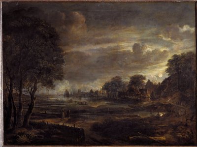 Ay Işığında Manzara (Resim by Aert van der Neer