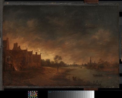 Ay Işığında Nehir Manzarası by Aert van der Neer