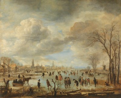 Kışın Nehir Manzarası, c.1655-60 by Aert van der Neer