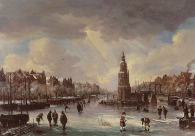 Donmuş Nehirdeki Kasaba by Aert van der Neer