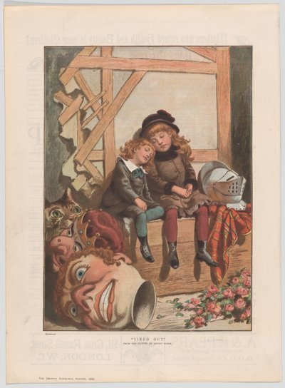 The Graphic Christmas sayısından, 7 Aralık 1885 tarihli Yoruldum. by After Adrien Emmanuel Marie.