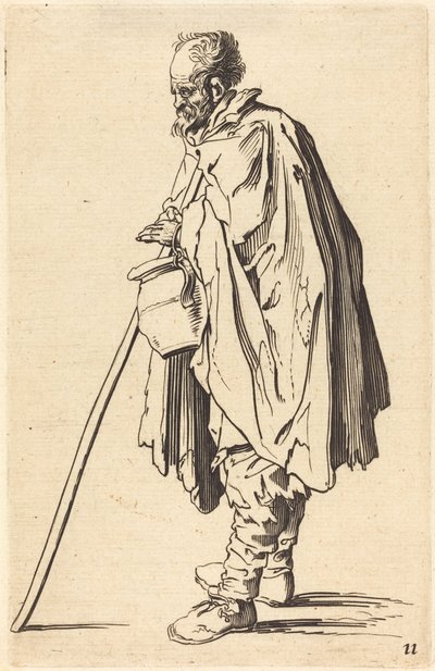 Pot ile dilenci by After Jacques Callot