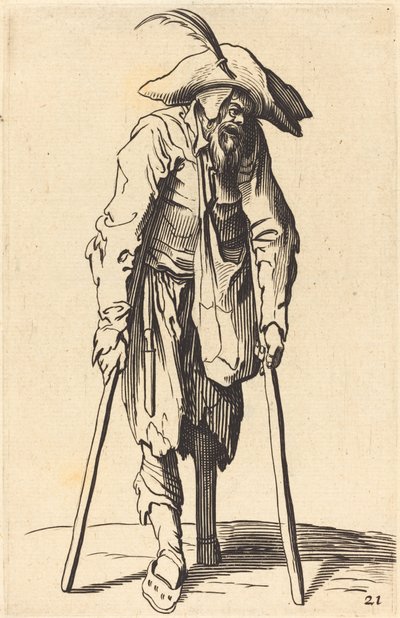 Tahta Bacaklı Dilenci by After Jacques Callot