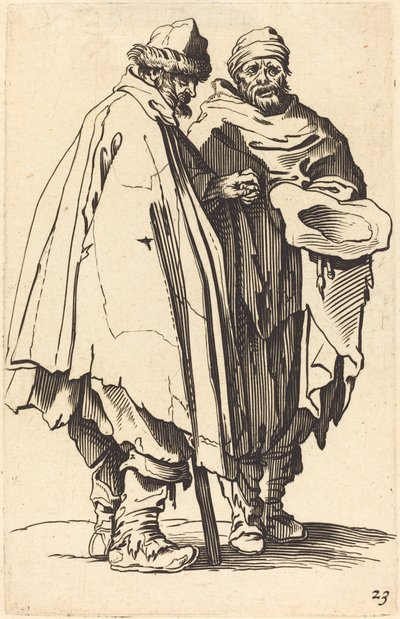 Kör Dilenci ve Refakatçi by After Jacques Callot