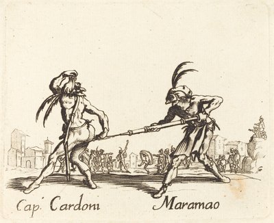 kap. Cardoni ve Maramao by After Jacques Callot