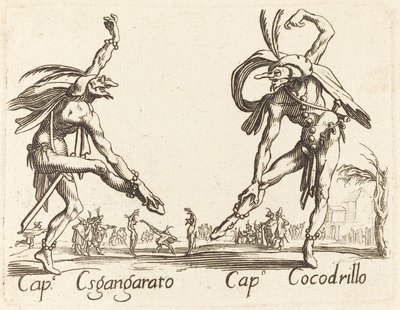 kap. Sgangherato ve Kap. Timsah by After Jacques Callot