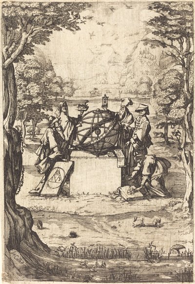 Kutsal Cosmologia için Ön Eser (Astrologer ile Başlık) by After Jacques Callot
