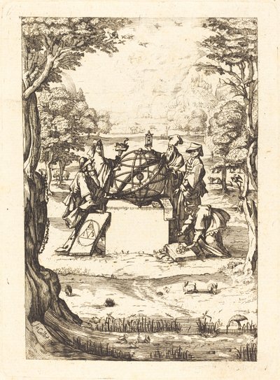 Kutsal Cosmologia için kapak (Astrologlar ile Başlık) by After Jacques Callot