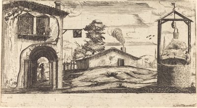Bir Kuyu ile Peyzaj by After Jacques Callot