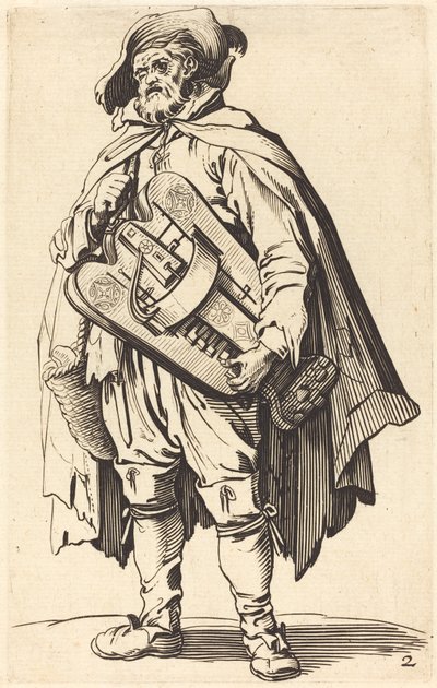 Hurdy-Gurdy Oyuncu by After Jacques Callot