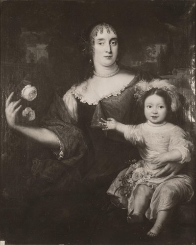 Maria van Berckel (1631-1796) ve kızının çifte portresi by After Jan de Baen