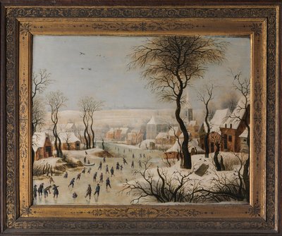 Kuş kapanı ile kış manzarası by After Pieter Brueghel the Elder