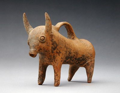 Öküz Şeklindeki Kavanoz, MÖ 1575-1400 dolayları (seramik) by Age Bronze