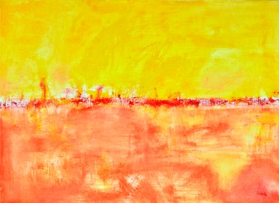 Horizon, 2017 (tuval üzerine karışık teknik, akrilik) by Agnes Girardon