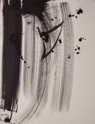 İsimsiz 18, 2016 (kağıt üzerine mürekkep) by Agnes Girardon