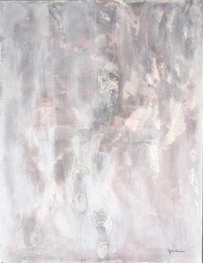 Nereye Gidiyoruz, 2014 (karma teknik, kum ve akrilik) by Agnes Girardon