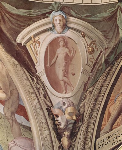 Kardinal Erdemlerin Alegorileri. Eleonora Da Toledo Şapelindeki Freskler by Agnolo Bronzino