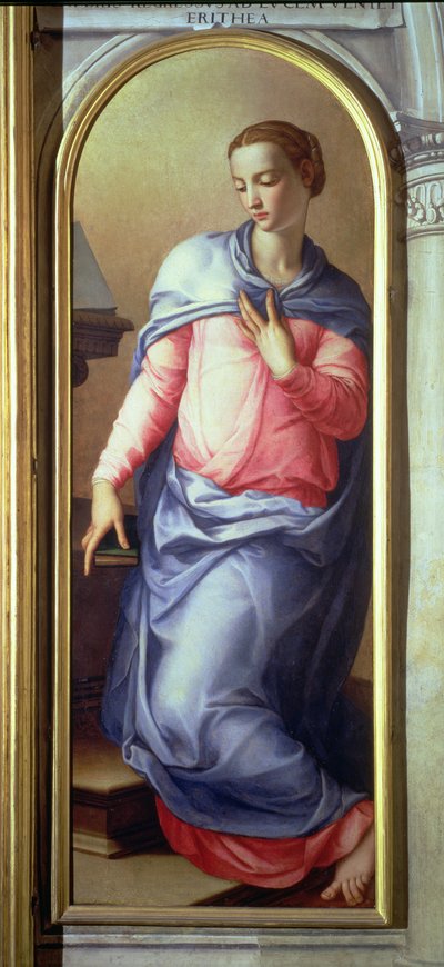 Bakire, bir Müjde'nin sağ paneli, 1555 (ayrıca bkz. 82440) by Agnolo Bronzino