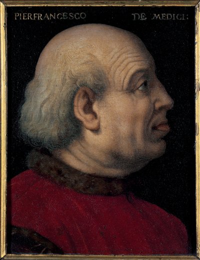 Yaşlı Pierfrancesco di Lorenzo de Medicis Portresi (1430-1476) (İtalyan bankacı ve diplomat Pierfrancesco de Medici