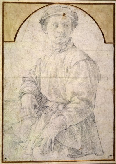Udlu genç bir adam için çalışma by Agnolo Bronzino
