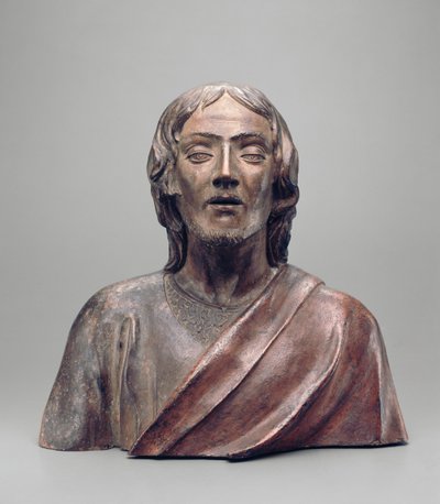 Vaftizci Yahya, c.1490-1500 (çok renkli süslemeli pişmiş toprak) by Agnolo di Polo