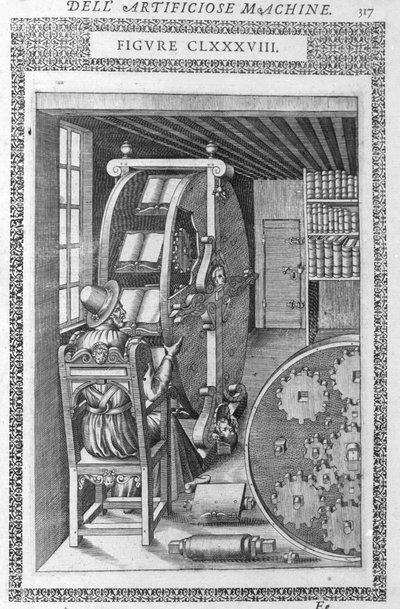 Otomatik kitaplık. Agostino Ramelli