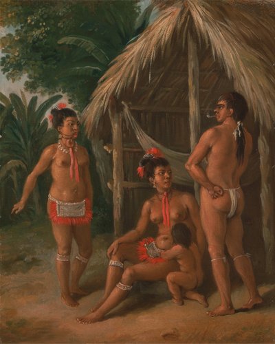 Bir Kulübenin dışında bir Leeward Adaları Carib ailesi, yaklaşık. 1780. by Agostino Brunias